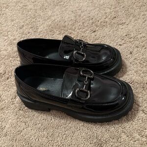 Fashion Nova Black Patent Loafers